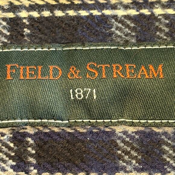 FIELD & STREAM Heavy Flannel Blue Plaid Women’s M - Picture 3 of 6